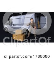 01/30/2023 - Young Person Delivering Parcel With Van