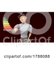 Poster, Art Print Of Young Person Holding Energy Ratings In Hand