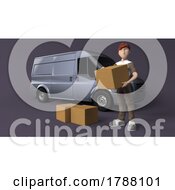 01/31/2023 - Young Person Delivering Parcel With Van
