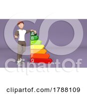 Poster, Art Print Of Young Person Leaning On Energy Rating