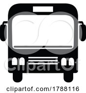 Poster, Art Print Of Black And White Bus Icon