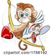 Poster, Art Print Of Cartoon Cupid Monkey