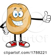 Cartoon Potato Mascot Holding A Thumb Up