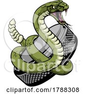 Rattlesnake Ice Hockey Team Sports Cartoon Mascot by AtStockIllustration
