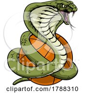 Poster, Art Print Of Cobra Snake Basketball Animal Sports Team Mascot