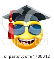 Poster, Art Print Of Emoji Graduate College Sunglasses Cartoon Emoticon
