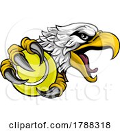 Poster, Art Print Of Eagle Hawk Tennis Ball Cartoon Sports Team Mascot