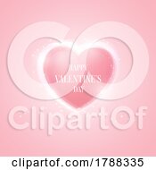 Poster, Art Print Of Pastel Pink Valentines Day Background With Heart Design