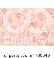 Poster, Art Print Of Abstract Background With Rose Gold Foil Terrazzo Pattern Design