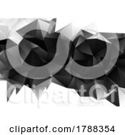 Poster, Art Print Of Abstract Low Poly Background Design In Black And White