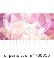 Poster, Art Print Of Abstract Low Poly Banner Design In Pastel Pink Colours
