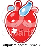 Poster, Art Print Of Cartoon Sick Human Heart Organ