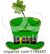 Cartoon Leprechaun Hat with a Shamrock by Hit Toon #COLLC1788457-0037