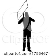 02/05/2023 - Protest Rally March Picket Sign Silhouette Person