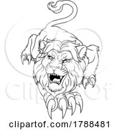 Poster, Art Print Of Lion Angry Lions Team Sports Mascot Roaring