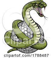 Poster, Art Print Of Snake Golf Ball Animal Sports Team Cartoon Mascot