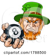 02/05/2023 - Leprechaun Pool 8 Ball Billiards Mascot Cartoon