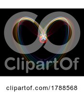 Poster, Art Print Of Rainbow Coloured Flowing Waves Design In Heart Shape