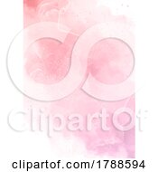 Poster, Art Print Of Pastel Pink Hand Painted Watercolour Background