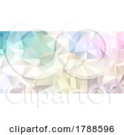 Poster, Art Print Of Pastel Unicorn Coloured Low Poly Banner Design