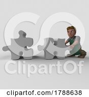Poster, Art Print Of 3d Cartoon Shop Keeper Character