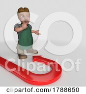 3D Cartoon Shop Keeper Character