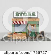 3D Cartoon Shop Keeper Character by KJ Pargeter #COLLC1788727-0055