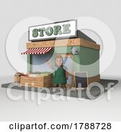 3D Cartoon Shop Keeper Character by KJ Pargeter