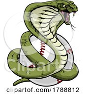 Poster, Art Print Of Cobra Snake Baseball Ball Animal Sport Team Mascot