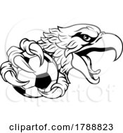 Poster, Art Print Of Eagle Hawk Soccer Football Cartoon Team Mascot