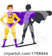 Poster, Art Print Of Super Hero Man Character Cartoon