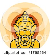 Indian Hindu God Hnuman Anjaneya And Sun