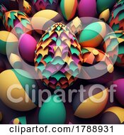 Poster, Art Print Of Abstract Easter Egg Background