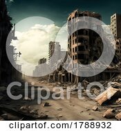 Devastated City In The Aftermath Of An Earthquake