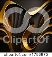 Poster, Art Print Of Abstract Wavy Curves Background