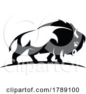 Poster, Art Print Of Black And White Bison