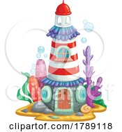 Poster, Art Print Of Under Sea Lighthouse Fairy Or Mermaid House