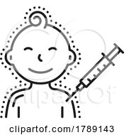 Poster, Art Print Of Boy Getting Vaccinated Icon