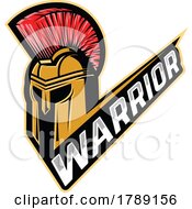 Poster, Art Print Of Warrior Design And Spartan Helmet