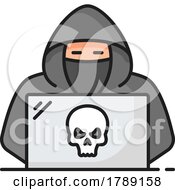 Poster, Art Print Of Masked Hacker And Laptop