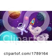 Poster, Art Print Of Astronaut Floating In Outer Space