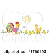 Cartoon Chicken Family