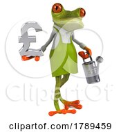 Poster, Art Print Of 3d Gardener Frog On A White Background