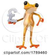 Poster, Art Print Of 3d Yellow Frog On A White Background