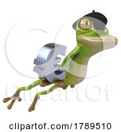 Poster, Art Print Of 3d French Frog On A White Background
