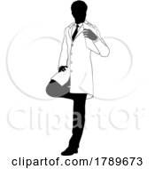 Poster, Art Print Of Scientist Engineer Inspector Man Silhouette Person