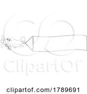 Poster, Art Print Of Banner Pulling Aeroplane Cartoon Coloring Plane