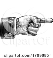 Hand Pointing Finger Direction In Business Suit by AtStockIllustration