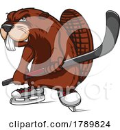 Tough Beaver Hockey Player
