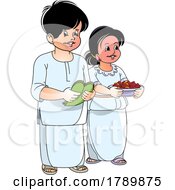Poster, Art Print Of Sinhala New Year Kids With Sweets